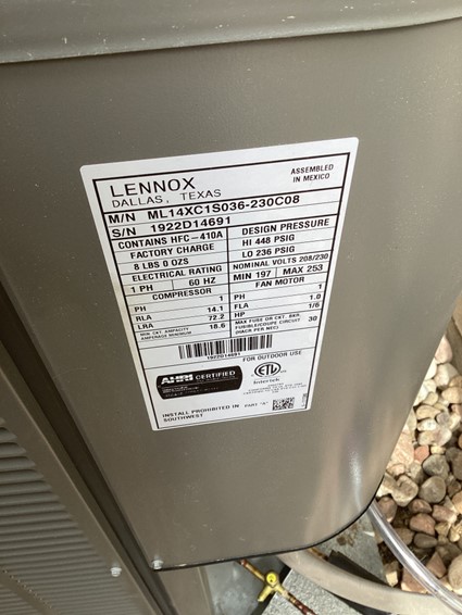 Lennox A/C and Furnace Unit Installation, Glacier Park Circle, Parker CO