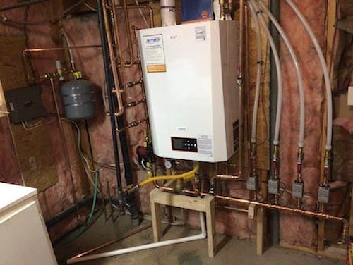  Boiler Water Heater Combo Installation on Huckleberry Dr in Franktown CO