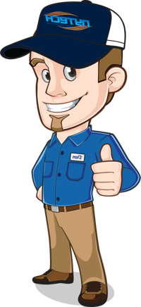 Nytech cartoon mascot giving a thumbs up